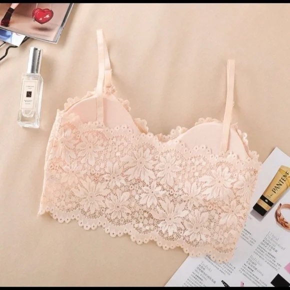 Nude beige lace bralette, new - Picture 10 of 11